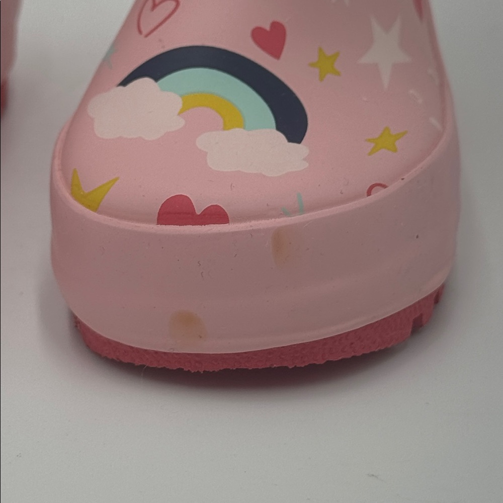 KomfysMe Kids Rain Boots Unicorn Rainbow Pink Toddler Size 5 - Picture 2 of 8